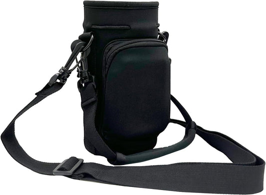 Wanty Neoprene 20 Oz Insulated Water Drink Bottle Cooler Pocket Carrier Sleeves Tote Bag with Adjustable Straps for Climbing Cycling and Running Outdoor Activities (20 Oz)