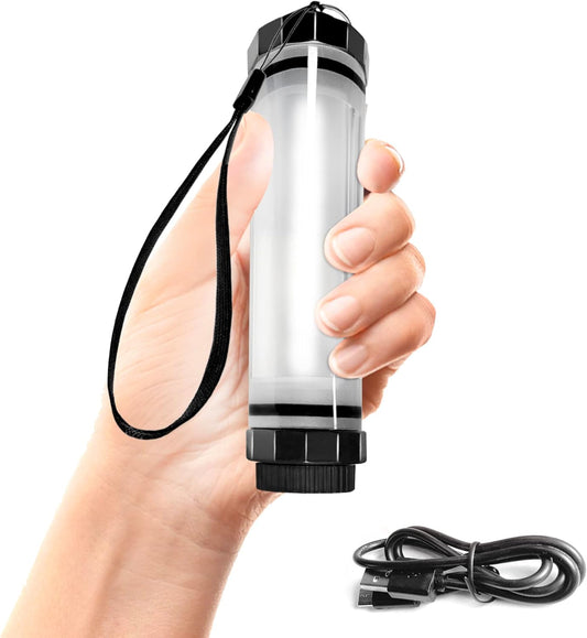 SunJack LightStick Camplight – Waterproof Rechargeable LED Flashlight & Power Bank | Portable Camping Lantern for Hiking, Backpacking, Swimming, Boating, Outdoors, Emergency & Survival Kits