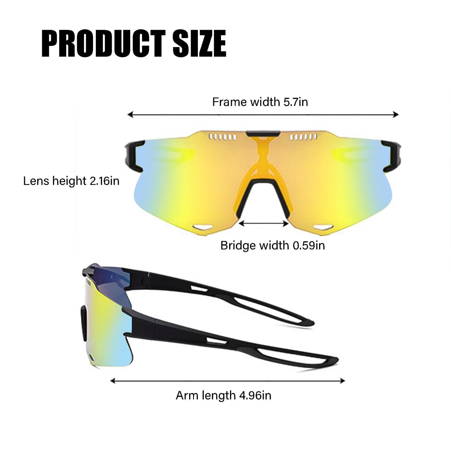 MICOTA Sports Polarized Sunglasses for Men Women，UV400 Sunglasses for Outdoor Sports、Cycling、Driving、Fishing、Running.(Sunglasses yellow)