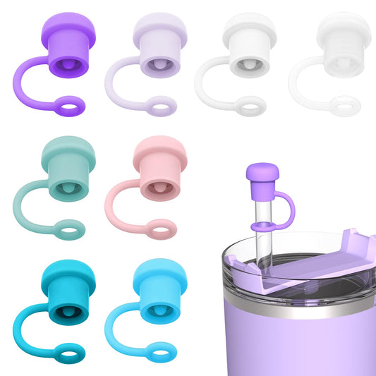 Adjustable Straw Cover for Stanley, Simple Modern, Owala, Yeti, Hydro Flask, Reduce, Hydrapeak, Meoky, MaxBase, Beast, Marrs, Suitable for All Brand of 6mm-10mm Diameter Straw, Dishwasher safe