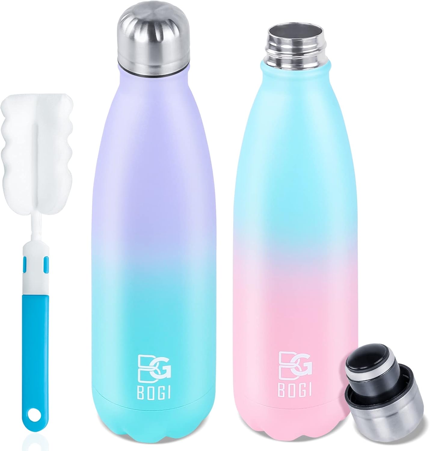 17oz Insulated Stainless Steel Water Bottle | Leak Proof | Hot Pink for Sports