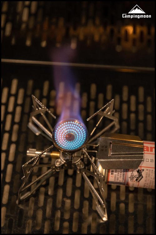 CAMPINGMOON Butane Camping Stove Portable Regulator Single Burner w/Storage Bag XD-3 (Silver w/igniter)