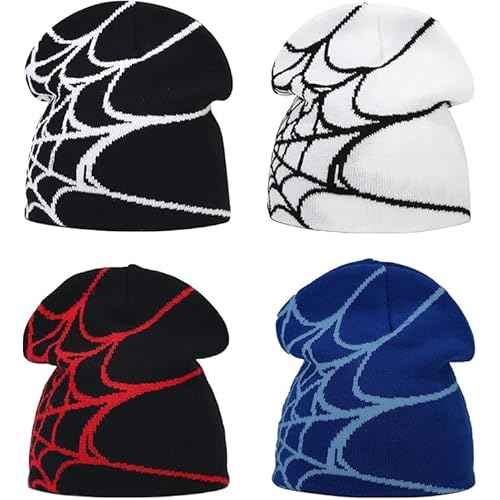 Y2K Knitted Beanies Hat Men Women Graphic Vintage Cap Gothic Warm Knitted Hat Streetwear Trend Beanie
