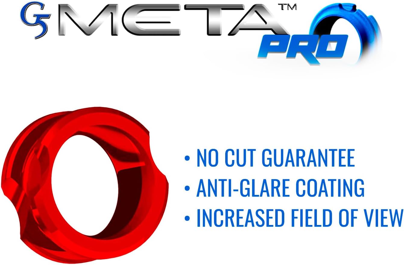 G5 Meta Pro Peep Sight, Anti-Glare Coated Lightweight Convex Interior String Groove Increased Field of View Target Precision Archery Bow Hunting Peep Sight
