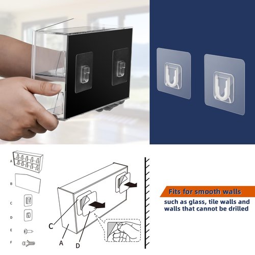 Championship Ring Display Case, 10 Ring Slots Baseball Ring Display Box Acrylic Baseball Ring Holder Wall Mount Shadow Box, Large Display Stand Case Organizer for Sports Ring Storage Display (Acrylic)