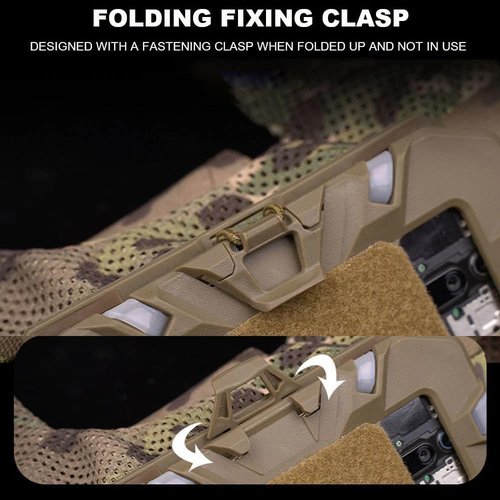 Wenyrich Mobile Phone Carrier Foldable Tactical Vest Plate Carrier Molle Plate Navigation Board Phone Holder Smartphone Holster Chest Cellphone Mount