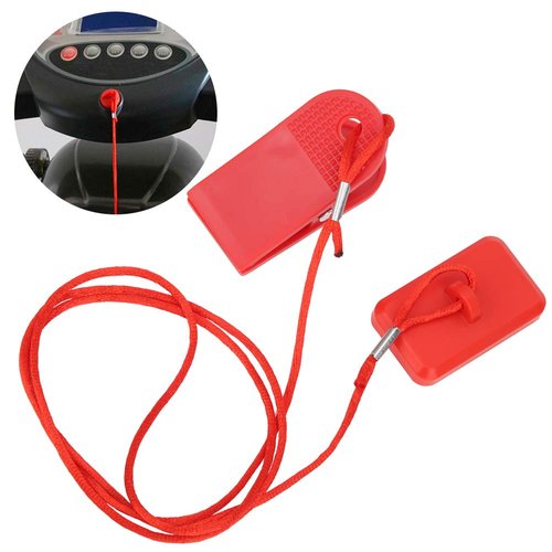 Estink Running Machine Safety Switch, 2Pcs Treadmill Safety Key Universal Running Machine Safety Switch Lock Magnet Treadmill Key Fitness Accessory Rectangle Safety Clip for Home Office
