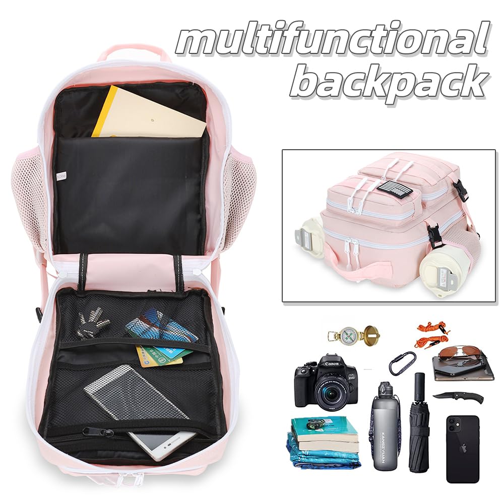 9L Mini Tactical Backpack for Men and Women, Tactical Backpack Small for Hiking, Small Tactical Bag（Pink）