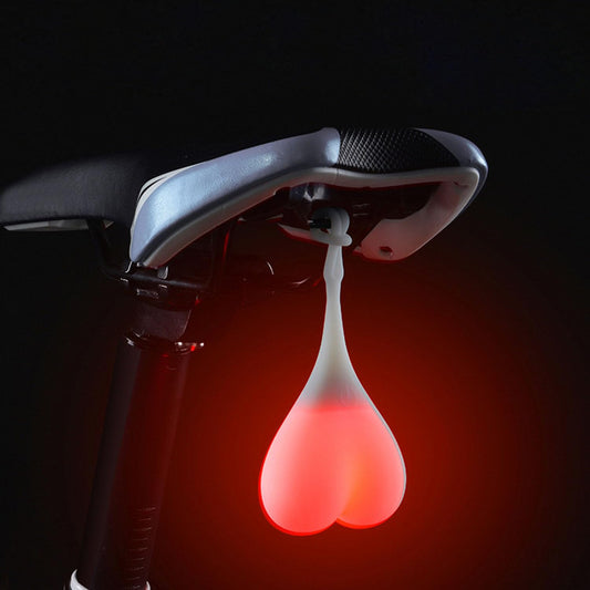 AaiLucky Bike Reflectors & LED Bike Tail Light, Funny Heart Shape Bicycle Rear Light for Night Riding, Cute Bicycle Accessory for Adults & Kids, Waterproof Bright Warning Taillight, 3 Lighting Mode