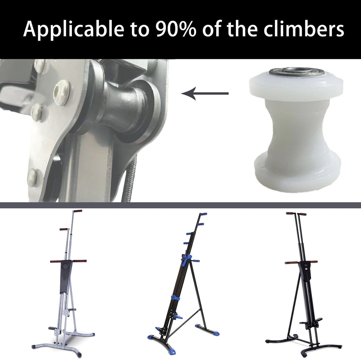 Auterflym Pulley Wheel for Vertical Climber,2pc Wheel Replace for Original Compact Mountain Climber, Stair Stepper Exercise Machines - MXC 2.0 & Climber Classic 1.0 Wheel Replacement Parts