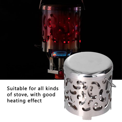 Camping Heater Hood Grilling Stove Heating Cover Lid Outdoor Heating Stove Stainless Steel Set Camping Heating Cover