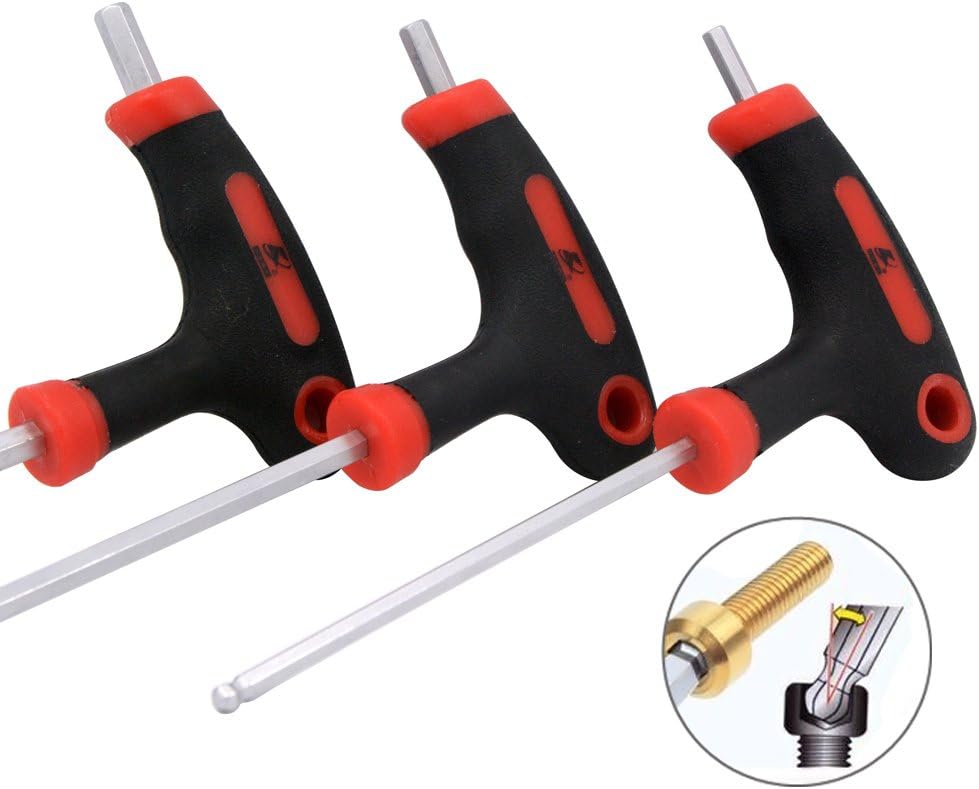 4/5/6mm T-Handled Energe Saving Hex Wrench Set for Bike Pedal Handlebar Disc Brake Mount Repair