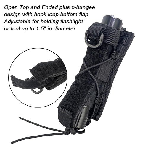 Depring Rotatable Flashlight Holster for Tactical Torch Adjustable Tool Flashlight Holder Heavy Duty Belt Pouch with Revolvable Clip