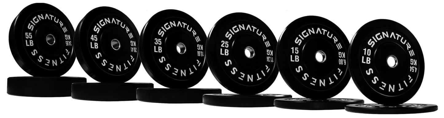 Fitvids 2" Olympic Bumper Plate Weight Plates with Steel Hub, 45LB, Pair