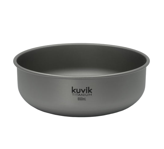 Kuvik Titanium Bowl 650ml (22 oz) - Ultralight and Compact Bowl for Backpacking, Camping, and Survival