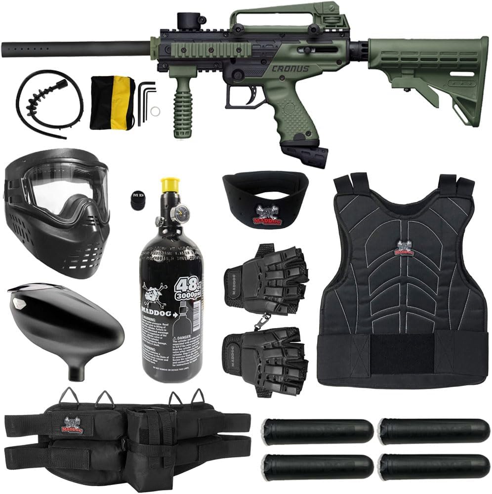 Tippmann Cronus Tactical Paintball Gun Marker Starter Package - Maddog Edition