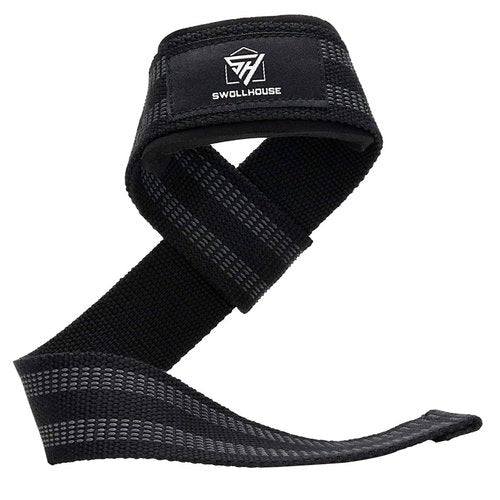 SWOLLHOUSE Knee Wraps + Wrist Wraps + Weight Lifting Straps Bundle (3 Pairs) for Weightlifting Bodybuilding Strength Training Workout Gym, Fitness Protective Set for Men & Women