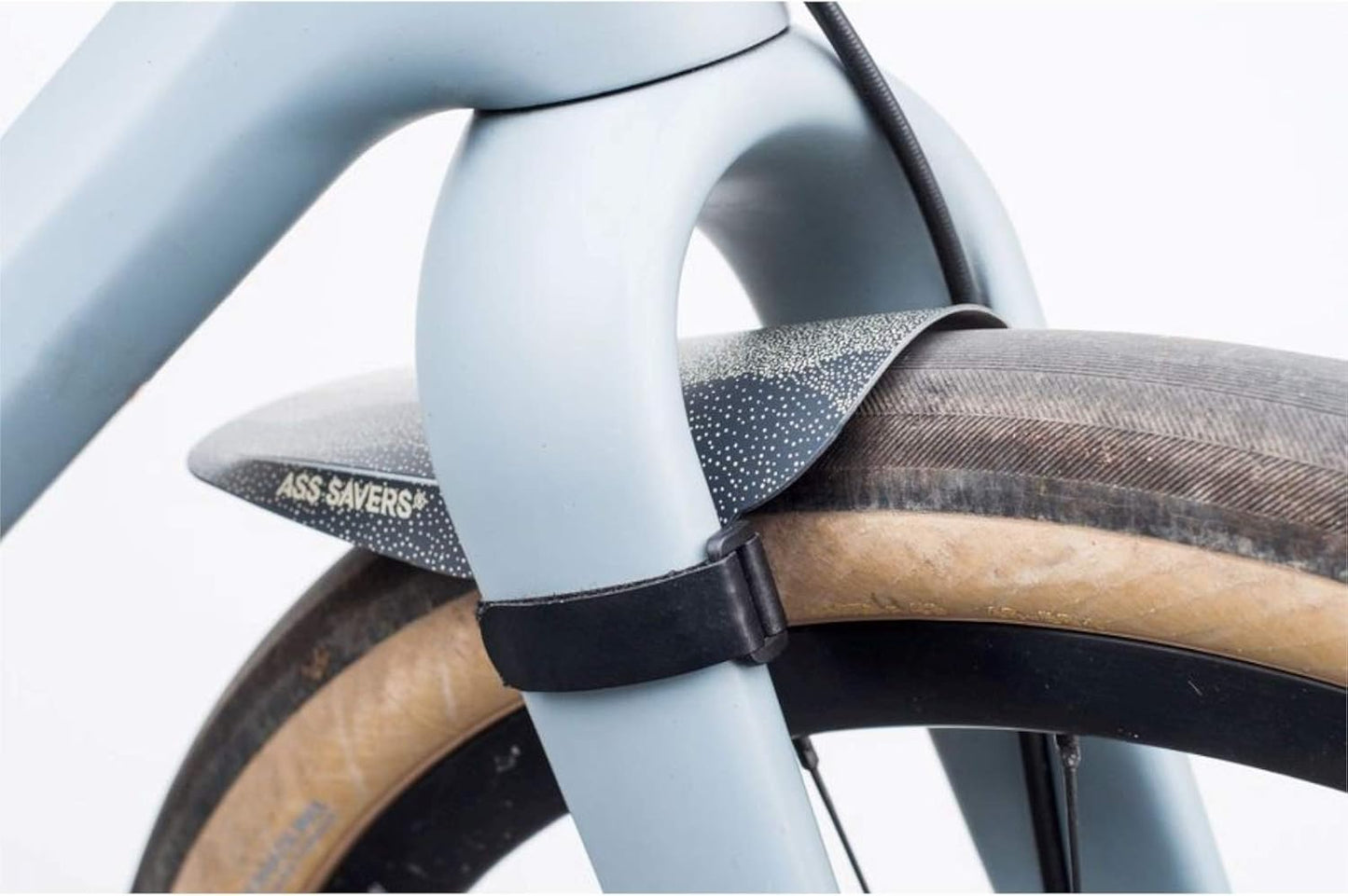 Ass Savers Mudder Mini - Bicycle Mudguard for Face & Headset Protection, Easy & Secure Fit with Anti-Slip Straps, Fits All Cross & Gravel Forks, for Tire Widths 32-55mm, Small & Lightweight