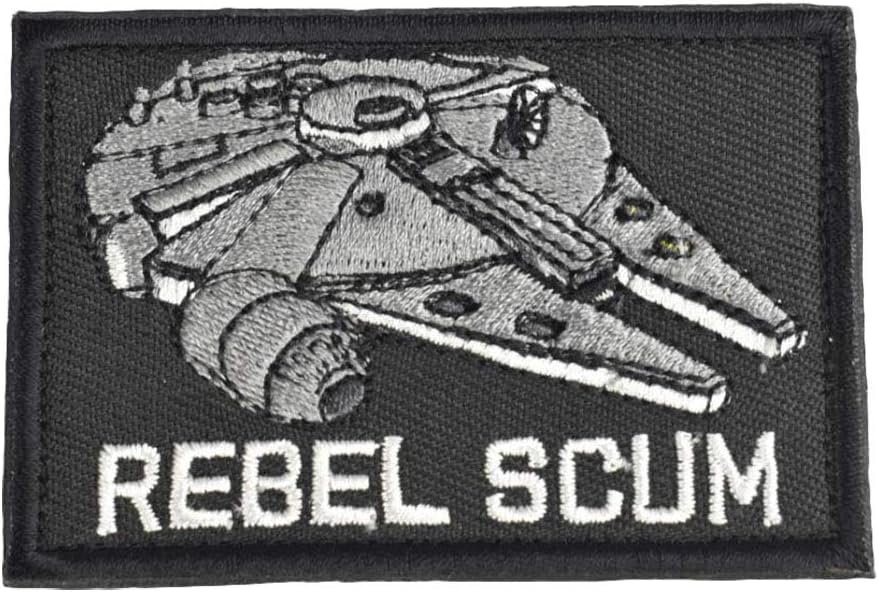 Jadedragon Embroidered Morale Hook Fastener Tactical Patch (Black R)