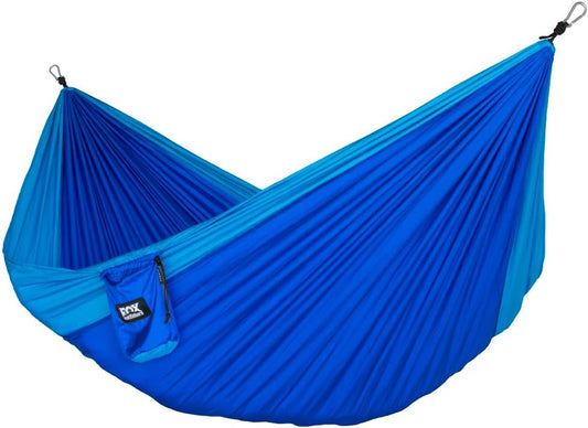 Neolite Single Camping Hammock - Lightweight Portable Nylon Parachute Hammock for Backpacking, Travel, Beach, Yard. Hammock Straps & Steel Carabiners Included