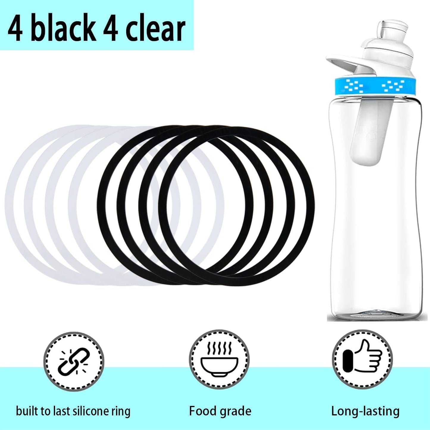 Generic 8 Pack Rubber Seal Replacement Compatible with cirkul,Suitable for cirkul Replacement Cover Sealing Gasket