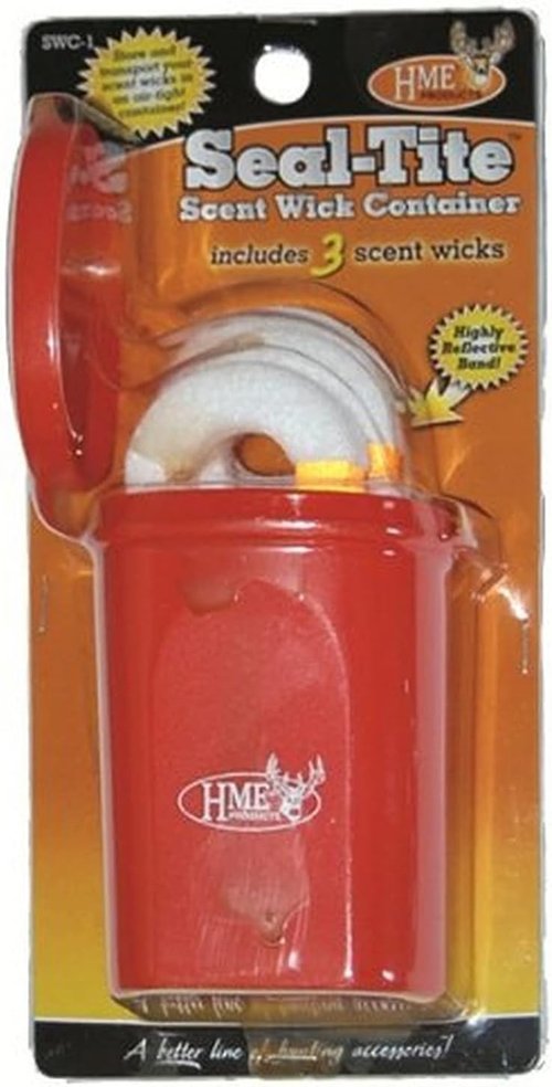 HME Big Dipper Container | Highly-Effective Versatile Multiple-Use Combo of 3 Big Dipper Scent Wicks with Reflective Bands & Seal-Tite Resealable Container