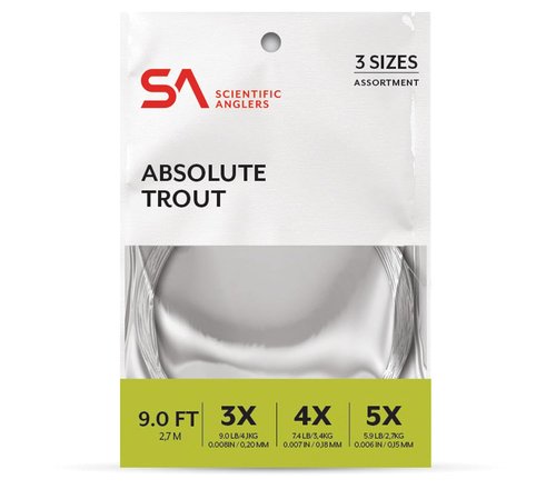 Scientific Anglers Absolute Trout Leader Assortment - 9 FT 3X-5X