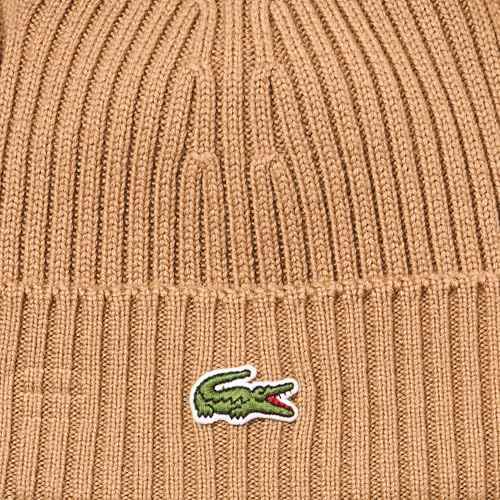 Lacoste Unisex-Adult Rib Knit Brushed Wool Beanie