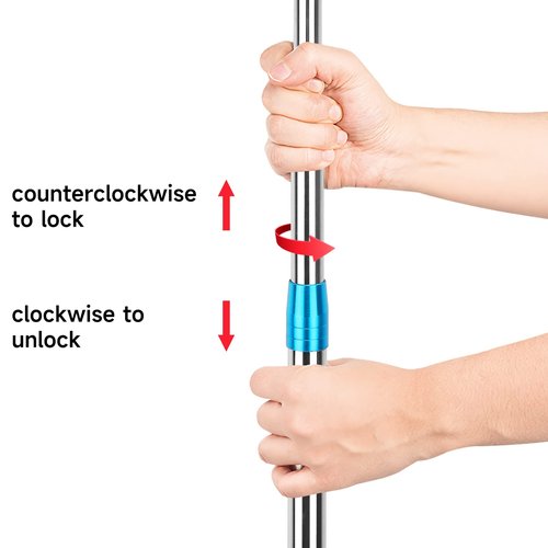 SANLIKE Telescopic Fishing Gaff, 2.87-6.22FT Stainless Steel Retractable Telescopic Pole with Sea Fishing Hook Tackle for Saltwater Offshore Ice Tool