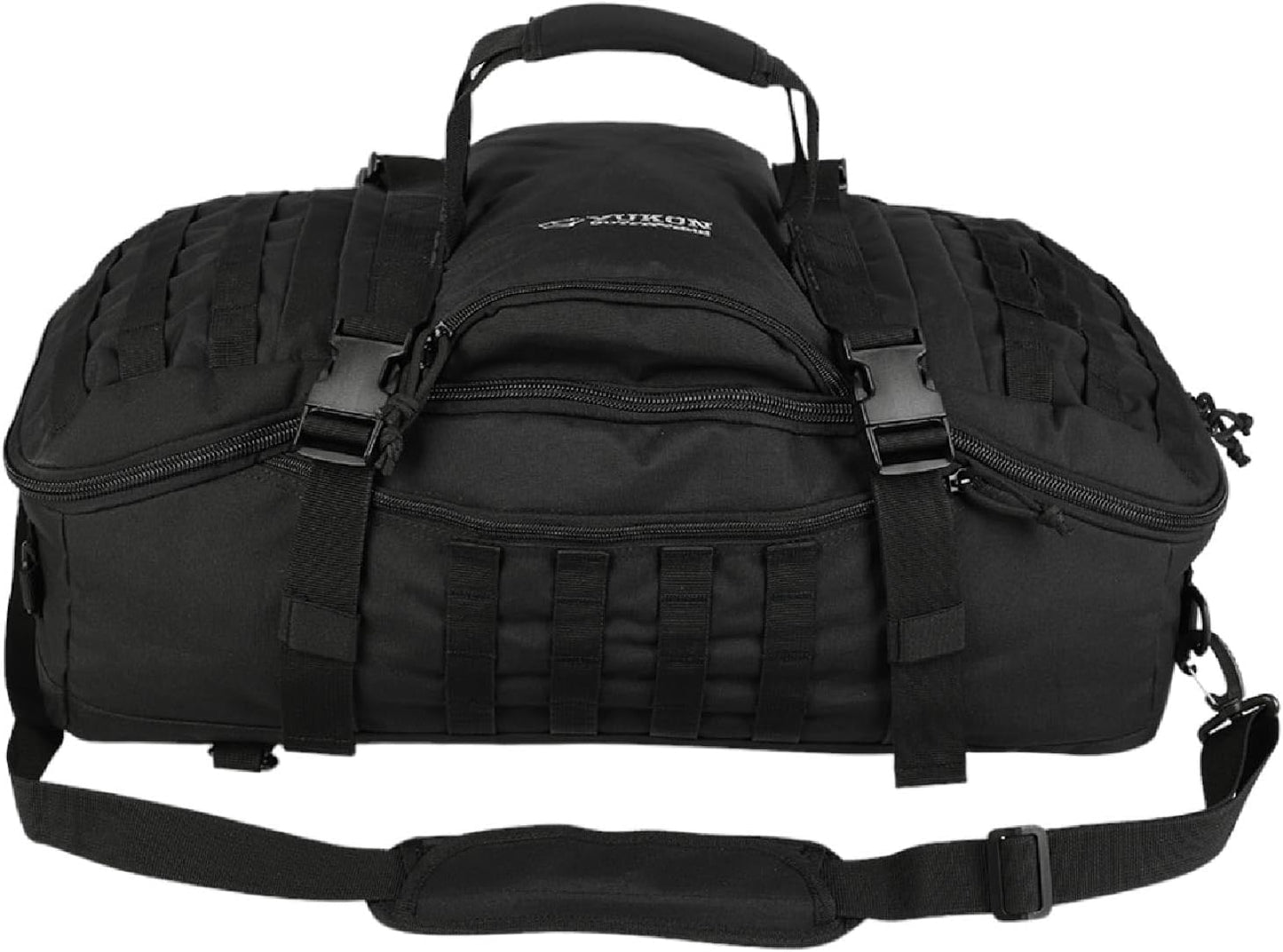 Yukon Outfitters Bugout Bag - EDC Durable 600D Polyester 55L Tactical Duffel & Backpack for Travel, Prepping & Outdoor Use - Two Tone Coyote/Foliage