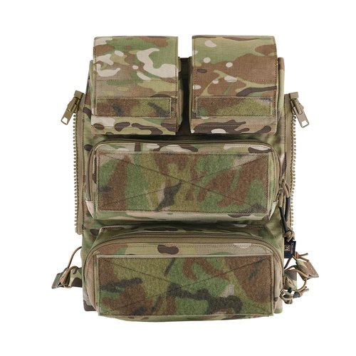 KRYDEX Tactical Modular Zip On Backpack for Vest JPC2.0 CPC AVS Zipper Molle Back Panel (MC)