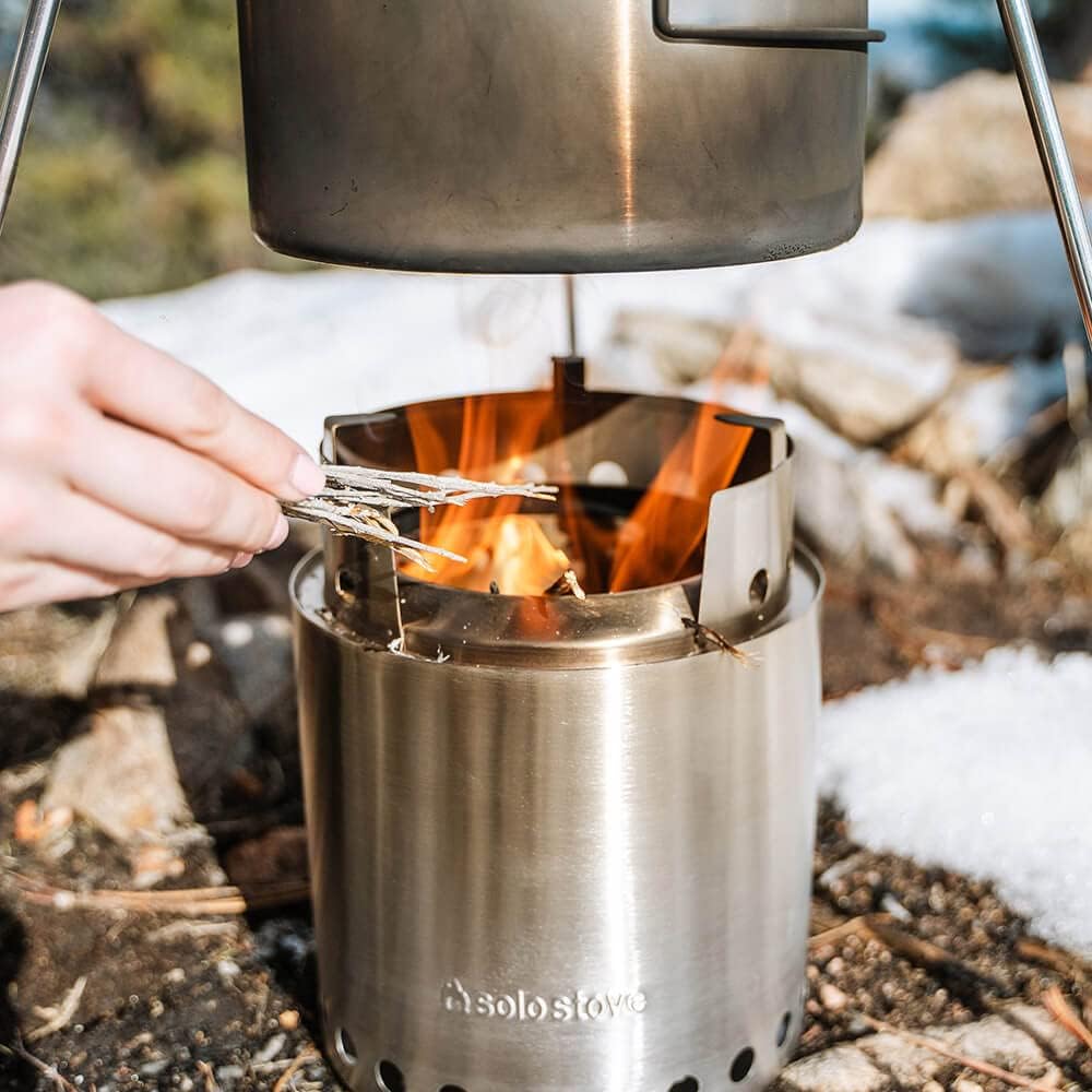 Solo Stove Campfire Portable Camping Stove - Compact Stainless Steel Wood Burner for Backpacking & Outdoor Cooking