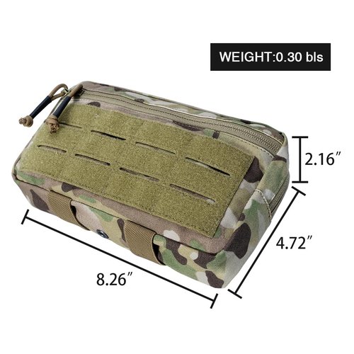 IDOGEAR OUTDOOR Tactical Dump Pouches MOLLE Admin Pouch Military Modular Utility Tools EDC Multi-Purpose Bag 500D Nylon(camo)