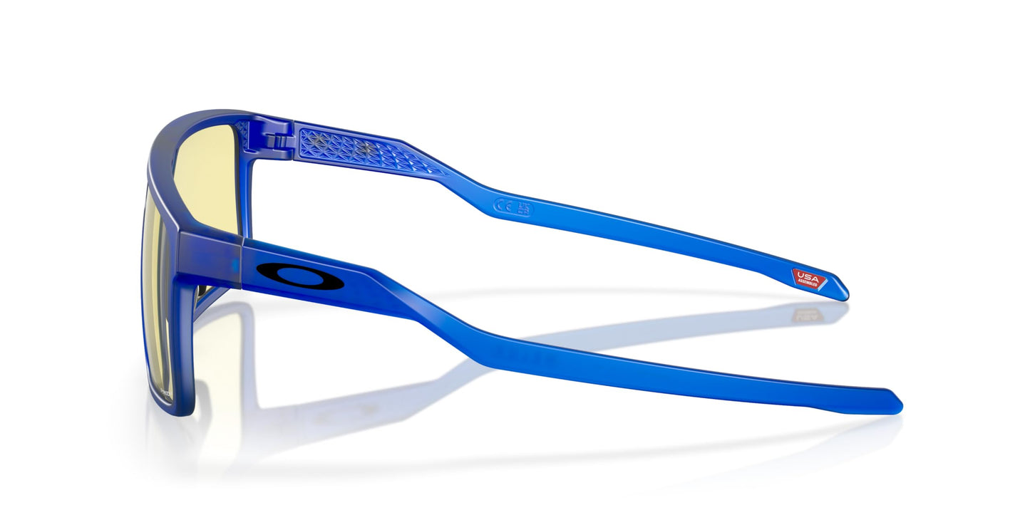Oakley Men's OO9285 Helux Rectangular Sunglasses, Matte Crystal Blue/Prizm Gaming, 61 mm