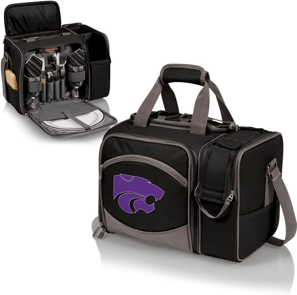 NCAA Malibu Cooler Picnic Basket - Insulated Tote with Complete Picnic Set