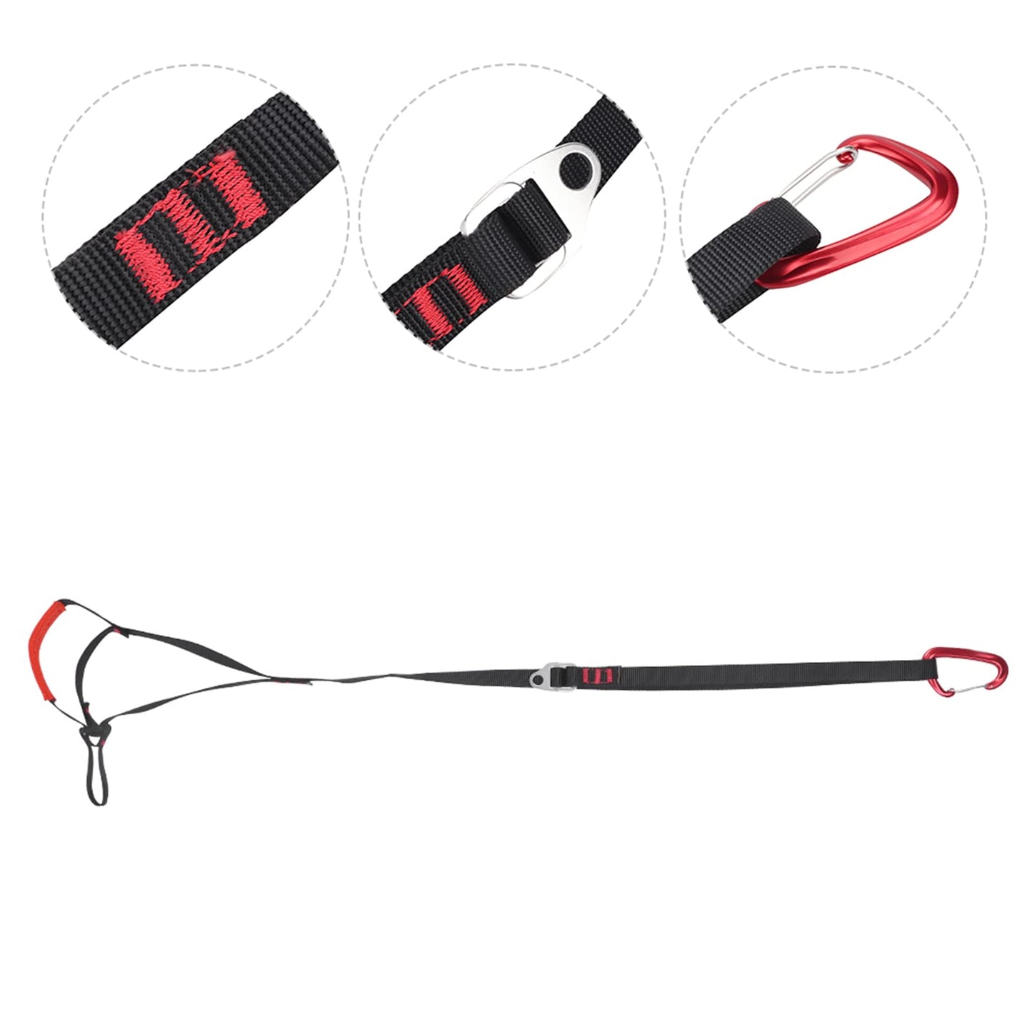 RiToEasysports Adjustable Climbing Ascender Sling Foot Loop Ascender,Foot Loop Ascender Webbing Sling for Outdoor Mountaineering, Rock Climbing, Expedition, Caving