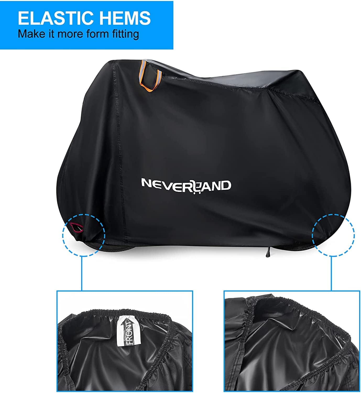 NEVERLAND Bike Cover Outdoor Waterproof Bicycle Covers Storage for 2 or 3 Bikes with Lock Hole Sun Rain Wind Dust Proof for Mountain Road Exercise Electric Hybrid Cruiser Bike