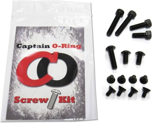 Captain O-Ring Ego 9-11, Etek 3-5, Etha, LV1/LVR, CS1/CSR, GEO 1-3.5, GTEK, GTEK 160R Blackout Screw kit