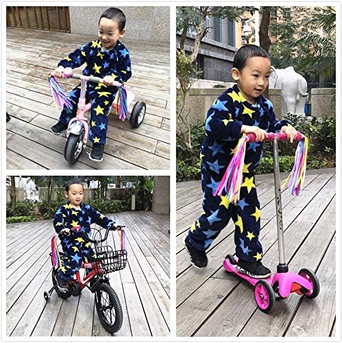 Kids Bike Bell & Streamers Set | 1 Bell & 2 Colorful Streamers | Pink, Red, Blue