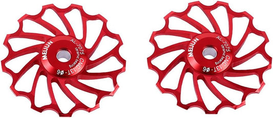 Rear Derailleur Pulley, Ceramic Bearing Wheel Aluminium Alloy Rear Derailleur Roller 11T/13T (2pcs)(13T-Red), Wholesale Business