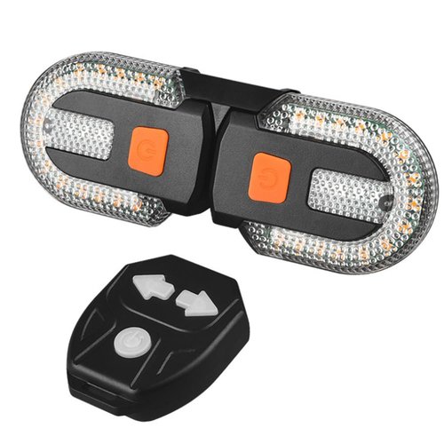 Bike Turn Signals, Bicycle Turn Signals Back with Wireless Remote Control, Rechargeable LED Rear Bike Light, IPX44 Waterproof Bike Safety Light for Night
