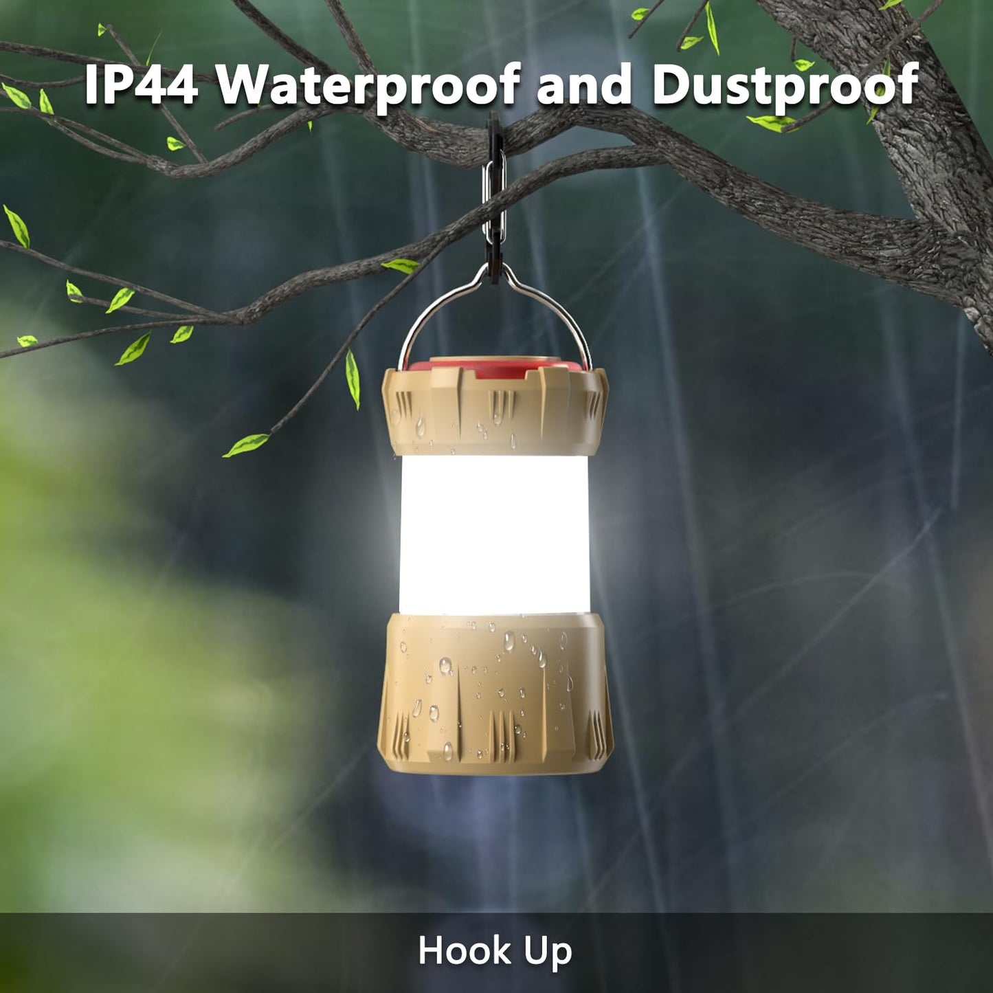 AROPEEN LED Camping Lantern Rechargeable, 9 Light Modes, Waterproof & Dustproof Camping Light, Perfect Lanterns for Power Outages Camping, Hiking, Mountain Climbing, Fishing, Maintenance (1-Pack)