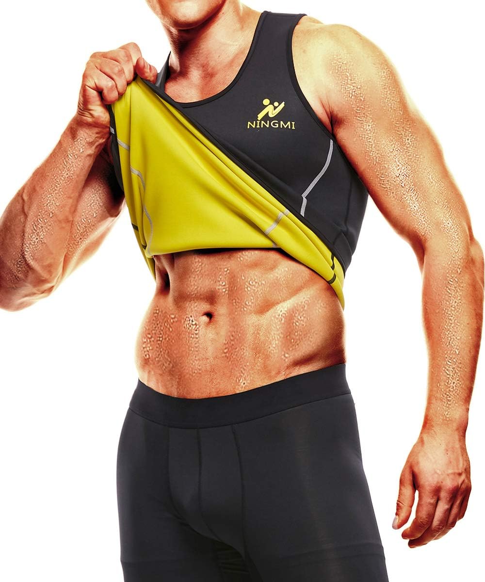 Sweat Vest for Men Neoprene Waist Trainer Tank Weighted Vest Waist Trimmer Sauna Suit Running Vest