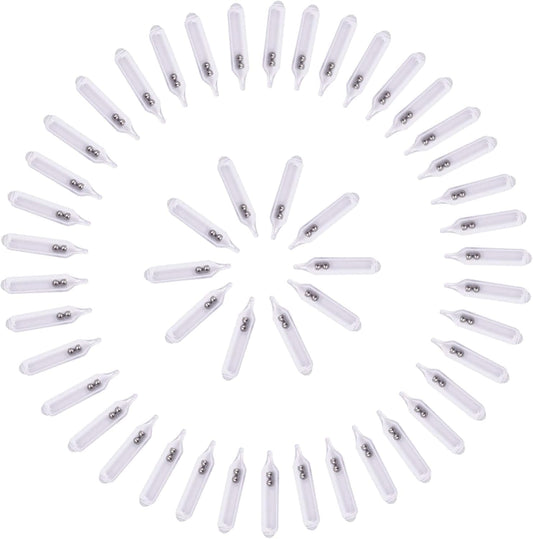 (Pack of 50) Glass Rattle Worm Jig Fishing Lure Insert Tube Rattles Shake Attract Fly Tie Tying 3mm/4mm/5mm (3x16mm)