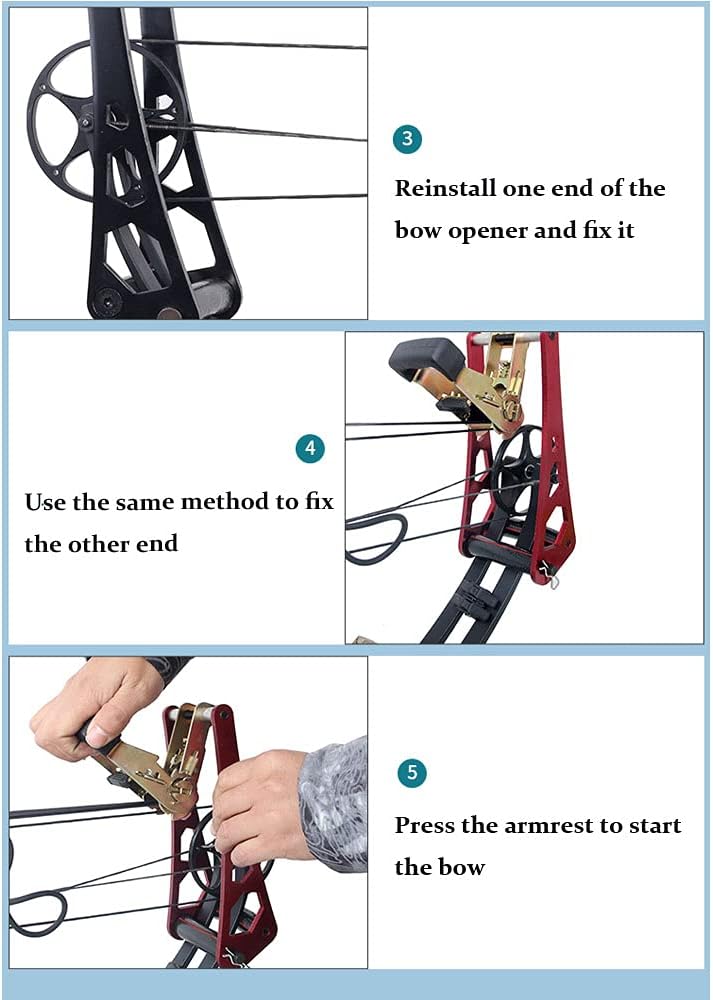 AMEYXGS Archery Compound Bow Press Portable Bow Press Bow Open Tool Bow Tuning Accessory for Hunting Shooting Outdoor