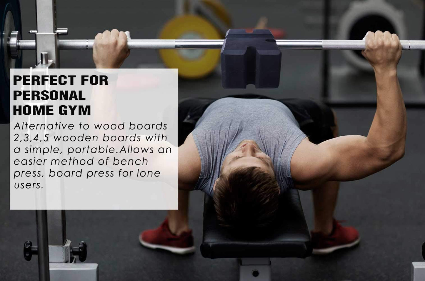 TAVIEW Bench Press Block (2-5 Board),Bench Press Board Press Adjustable Home Gym Workout Fitness Accessories for Increase Your Bench Press