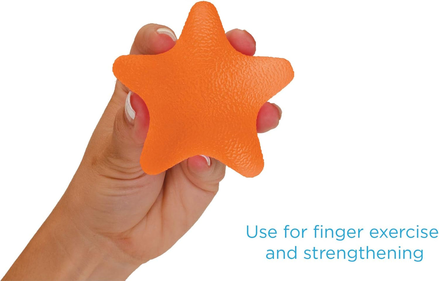 NOVA Hand Exerciser Star, Hand Grip Squeeze Star for Strength, Stress and Recovery, Comes in 3 Resistance Levels - Pink Soft, Orange Medium and Blue Firm