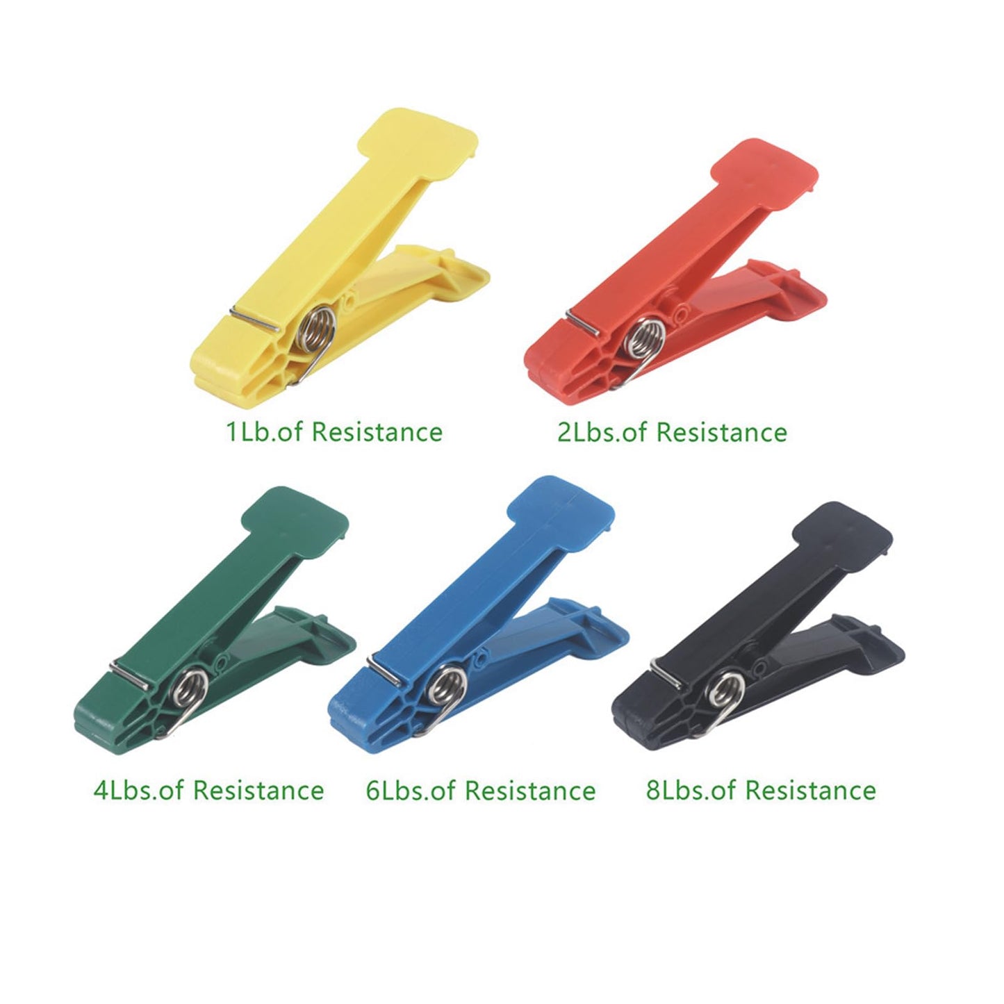 5PCS Pinch Clips, Different Strength Levels Graded Graded Pinch Pin Exerciser, Improved Grip Metal Springs for Hand Therapy