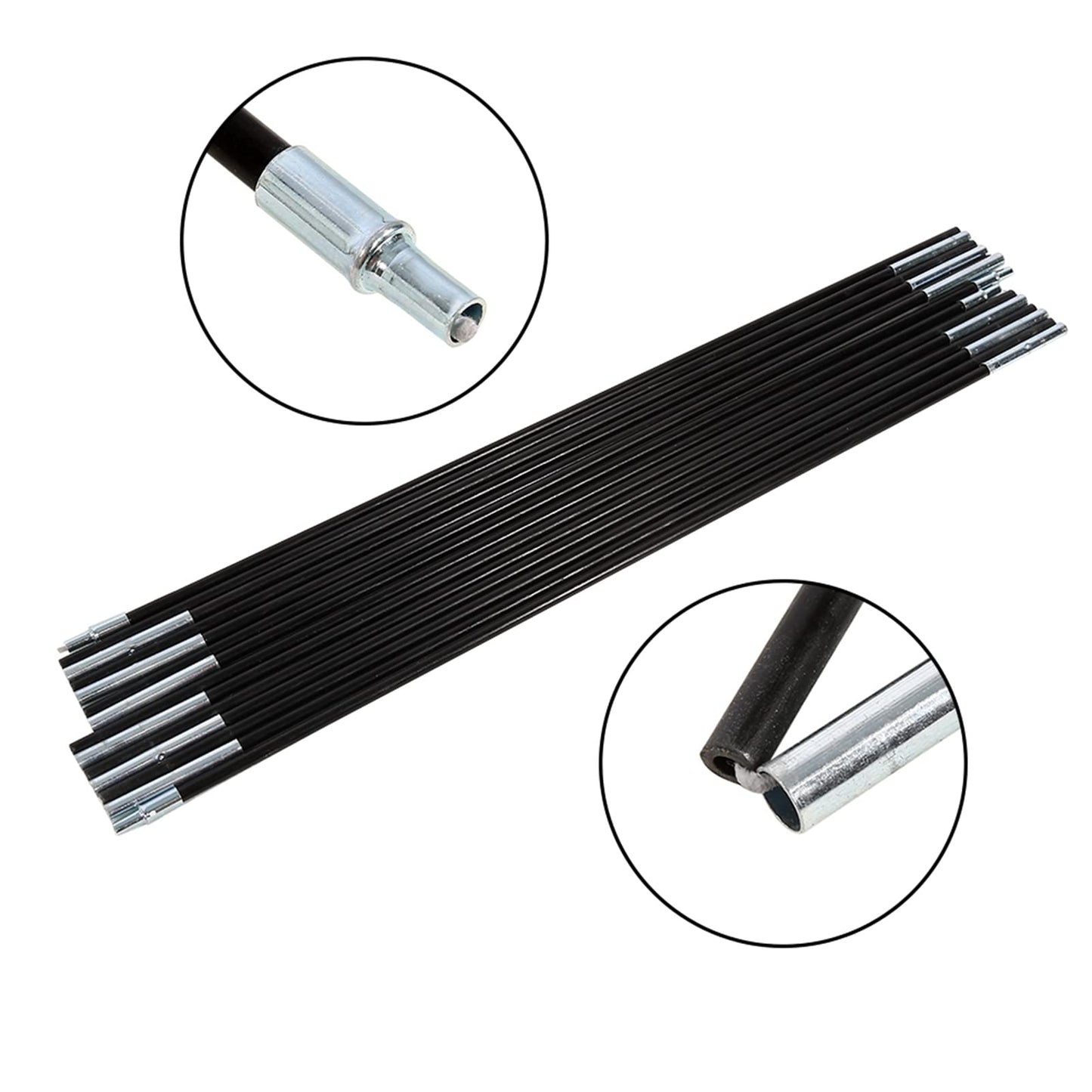 Glomora 2 Pcs Fiberglass Tent Pole,Outdoor Camping Double Tent Pole Support Frames Kit,Tent Replacement Support Frames for Outdoor Camping Hiking Fishing Backpacking