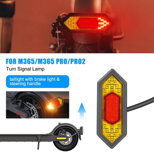 Electric Scooter Accessories - LED Rear Light, Turn Signals Compatible with M365/365PRO